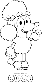 Getcolorings.com has more than 600 thousand printable coloring pages on sixteen thousand topics including animals, flowers, cartoons, cars, nature and many many more. Bluey Coloring Pages Coloringall