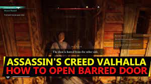 Ac Valhalla How To Open Barred Door Blocked From The Other Side Youtube