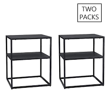 A single drawer keeps cords, eye masks and more out of sight during the day. Amazon Com Intergreat Black Metal Night Stands For Bedrooms Set Of 2 Modern Squa Bedroom End Tables Bedroom End Tables Night Stands Night Stand Decor Bedroom