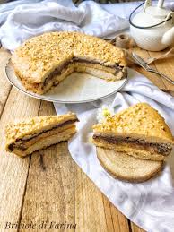 Torta Della Nonna Con Doppia Crema E Pan Di Spagna Briciole Di Farina Ricetta Idee Alimentari Torta Della Nonna Ricette