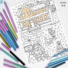 Coffee coloring pages by moms & crafters. Free Winter Coloring Page Easy Peasy And Fun
