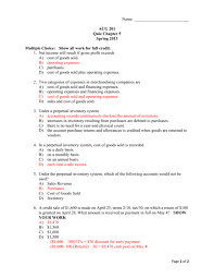 Answers Chapter 5 Quiz S13
