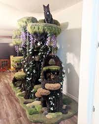 Here is a kitty sanctuary that provides your cats with plenty of place to hide and play. Never Give A Dead Cat A Flamethrower Kayarai Shotinthekidney Animal Room Diy Cat Tree Cat Diy