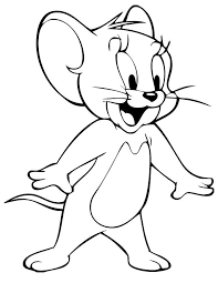 Excited Jerry Mouse Coloring Page Free Printable Coloring Pages Disney Drawings Sketches Cartoon Coloring Pages Easy Cartoon Drawings
