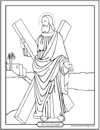Apostles Creed Prayer And Apostle Coloring Pages Saint Coloring Andrew The Apostle Catholic Coloring