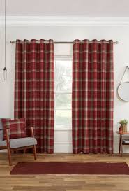 Same day delivery 7 days a week £3.95, or fast store collection. Carnoustie Red Ready Made Curtains