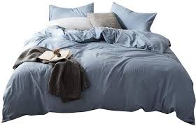 Keep your comforter and bedding safely protected in a simple single covering, adding warmth and comfort. Amazon Com Bulutu Comfy Duvet Cover Set Microfiber Super Soft Duvet Cover And 2 Pillowcases For Kids Adults Solid Blue Color Boys Bedding Sets With Zipper Closure No Comforter Twin Size Home Kitchen