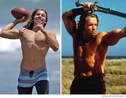 May 19, 2021 · 515. Arnold Schwarzenegger My Son Is A Not So Mini Me Photo