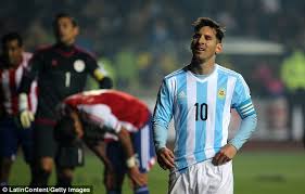 I hope he gets it. Argentina 6 1 Paraguay Copa America 2015 Final Score Lionel Messi With Three Assists As Angel Di Maria Sergio Aguero And Gonzalo Higuain Confirm Their Place In The Final Daily Mail Online