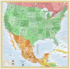 Lineups for usa vs mexico 7 june 2021. Usa And Mexico Wall Map Maps Com Com