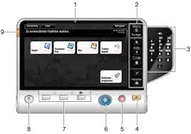 Konica minolta bizhub 364e/284e/224e specification & installation guide. Bedienfeld