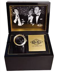 Black Dial Leather Strap Rat Pack 96B406 | Bulova