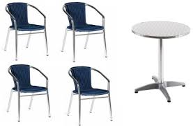 Find patio bistro tables at wayfair. Pandora Blue Weave Outdoor Bistro Set 1 Online Reality