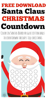 Free Christmas Countdown Calendar Christmas Countdown Christmas Countdown Diy Countdown For Kids