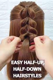 5 Easy Half Up Half Down Hairstyles Only Take Minutes To Achieve Hair Styles Braided Hairstyles Tutorials Long Hair Styles