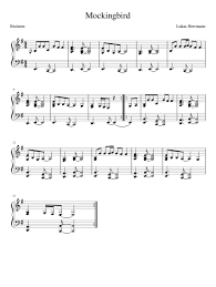 Print And Download Mockingbird Piano By Eminem Eminem Songs Eminem Music Eminem Mockingbird