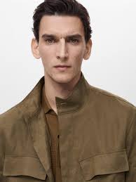 Mango Anton Linen Utility Jacket