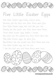 Five Little Easter Eggs Poster Easter Poems Easter Eggs Easter Preschool
