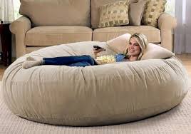 Jaxx 6 Foot Cocoon Large Bean Bag Chair For Adults Camel