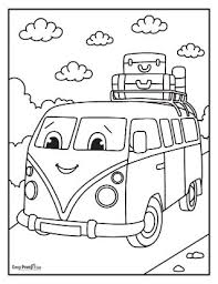 10+ classical vw bus coloring pages printable posted on december 30, 2019 by coloringhcantuk vw bus is the second line of the motorized vehicle offered by the german automobile producer volkswagen, in 1950. Car Coloring Pages 30 Printable Sheets Easy Peasy And Fun