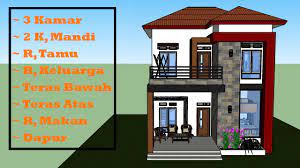 Rumah sederhana minimalis 2 lantai biasanya memiliki kamar tidur 3. Desain Rumah Minimalis 7x7 2 Lantai 3 Kamar Youtube