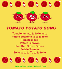 The Tomato Potato Song Is Vegetable Song For Kids Learning Kids Learns About Tomato Potato And Colors Brown And R Kids Songs Fruits For Kids Kids Vegetables