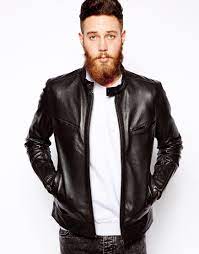 Asos Leather Biker Jacket At Asos Com Leather Jacket Men Black Leather Bomber Jacket Mens Leather Jacket Biker
