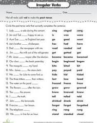 Worksheets Irregular Verbs Worksheet Verb Worksheets Irregular Verbs English Verbs