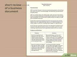 How To Write An Executive Summary - Wikihow