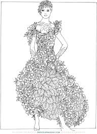Free Fashion Floral Dress Coloring Free Coloring Pages Coloring Pages Coloring Pages For Grown Ups