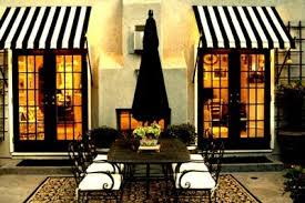 Black And White Striped Awning Material Beaux Mondes Designs Metamorphosis Mondays Black French Doors House Exterior French Bistro
