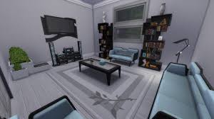 There are objects such as an art deco fireplace, a . Mod The Sims High End Tech Living Room
