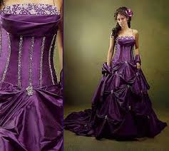A Splash Of Colour Venus Wedding Dress Gothic Wedding Dress Purple Wedding Dress