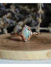 0 91ct Ethiopian Opal With Diamond 18k Rose Gold Handmade Etsy Engagement Rings Opal Rose Gold Engagement Ring Vintage Vintage Opal Engagement Ring