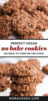 These Vegan No Bake Cookies Are Seriously Addicting And A Chocolate And Peanut Butter Dream In 2020 Vegan Cookies Recipes Vegan No Bake Cookies Vegan Dessert Recipes