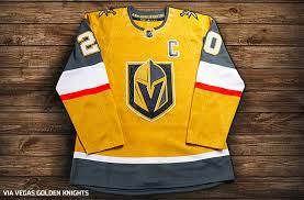 Vegas golden knights jerseys, reverse retro, gold alternate golden knights jerseys. Vegas Goes Gold Golden Knights Unveil New Third Jersey Sportslogos Net News