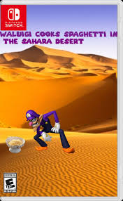 Waluigi Cooks Spaghetti In The Sahara Desert In 2020 Mario Memes Video Game Memes Funny Memes