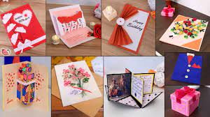 Glitter and gold general greeting birthday card. 10 Diy Greeting Card Birthday Card For Mother Daughter Father Sister Handmade Youtube
