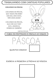 Atividades de Português 1º ano - Páscoa - Ler e Aprender