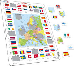 Players click on auto or manual to choose a method of play before beg the daily wonderword puzzle is found at wonderword.com by clicking on today's puzzle. Kl1 Flags And Political Map Of Europe Maps Of The World And Regions Puzzles Larsen Puzzles