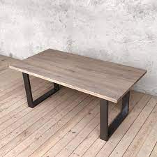 Holborn Grey Oak Industrial Dining Table Wooden Rustic Vintage Etsy Oak Dining Table Dining Table Industrial Dining Table