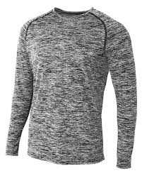 a4 n3305 mens space dye long sleeve raglan t shirt