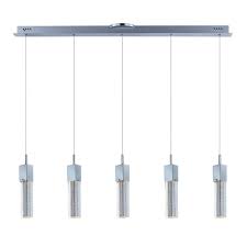 Maybe you would like to learn more about one of these? Fizz Iii 5 Light Led Linear Pendant In Polished Chrome With Etched Bubble Glass Et2 Lighting E22764 89pc