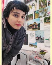 My name is Liesa Bacchus. I'm a painter born in London, England, to  Indo-Caribbean parents hailing from Trinidad and Guyana. Growing up in  England, I didn't learn about any of its colonial