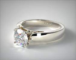 Simple Round Stone Cathedral Flat Edges Yes 14k White Gold 3 8mm Rounded Cathedral Solitaire Engagement Ring Solitaire Engagement Ring Cathedral