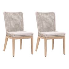 Woven Mesh Outdoor Dining Chair Set Of 2 Dining Chairs Outdoor Dining Chairs Wingback Dining Chair