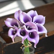 Buy wedding purple lily bouquet and get the best deals at the lowest prices on ebay! Lavender Purple Picasso Calla Lilies Real Touch Flowers For Silk Wedding Bouquets Artificial Calla Lily Wedding Decorations Touch Flower Real Touch Flowersflowers For Aliexpress