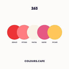 Colour263 Happy Valentine S Day Eb3433 Ff7d80 Faf1e6 E65781 Ffc659 Follow Colours Cafe Color Color Palette Challenge Valentine Coloring Colours