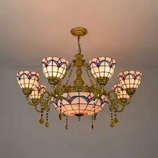It fits the bedroom, living room, entryways, etc. Stained Glass Dome Chandelier 9 Lights Tiffany Style Antique Hanging Light For Dining Room Beautifulhalo Com