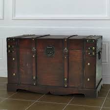 Unfollow wooden treasure chest to stop getting updates on your ebay feed. Wooden Treasure Chest Furniture Home Vintage Travel Chunk Large Storage Brown Cofre De Madera Caja De Almacenamiento De Madera Cajas De Almacenaje De Madera